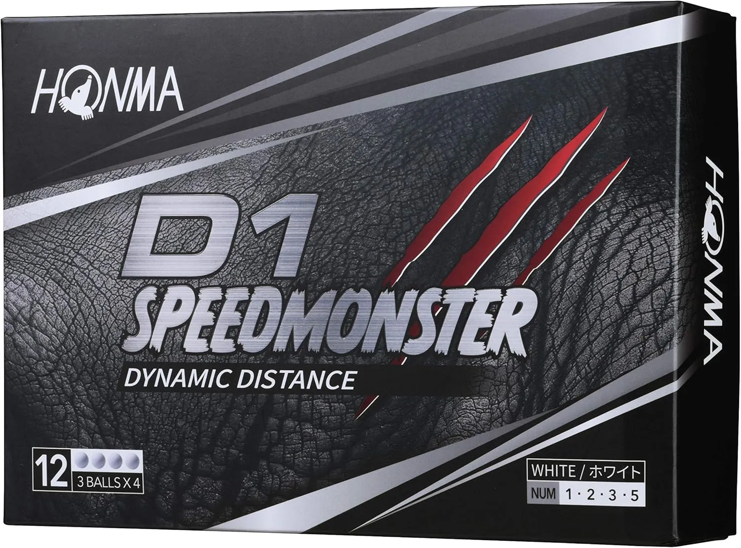 本間ゴルフ HONMA ゴルフボール D1 Speed Monster スピードモンスター 1ダース 12個入