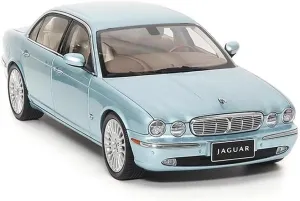 1 18 for Jaguar XJ6 X350 Diecast Alloy Car Model Classic Sedan Model Adult Decoration Collectible Gift Simulation Vehicle Playset(Blue)