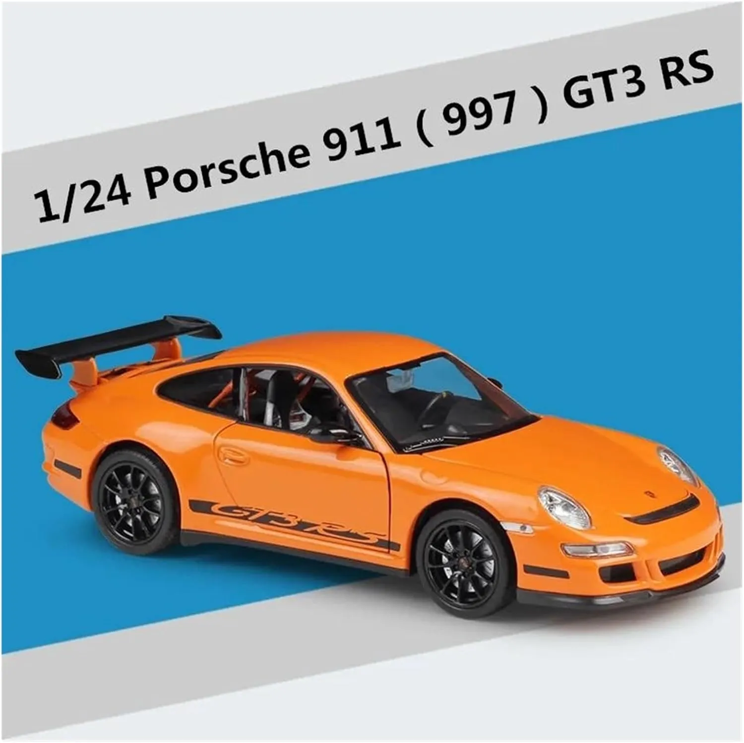 1 24 for Porsche 911 GT3 RS Alloy Track Racing Car Model Diecast Metal Sports Car Model Collections Decorations Scale Vehicles Toys(Orange)