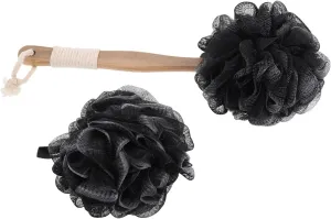 1 Set Exfoliating Shower Body Scrubber with Long Handle Versatile Bath Ball for Men and Women Effortless Back Cleaning with Rich Foams Shower Pouf for Complete Cleansing