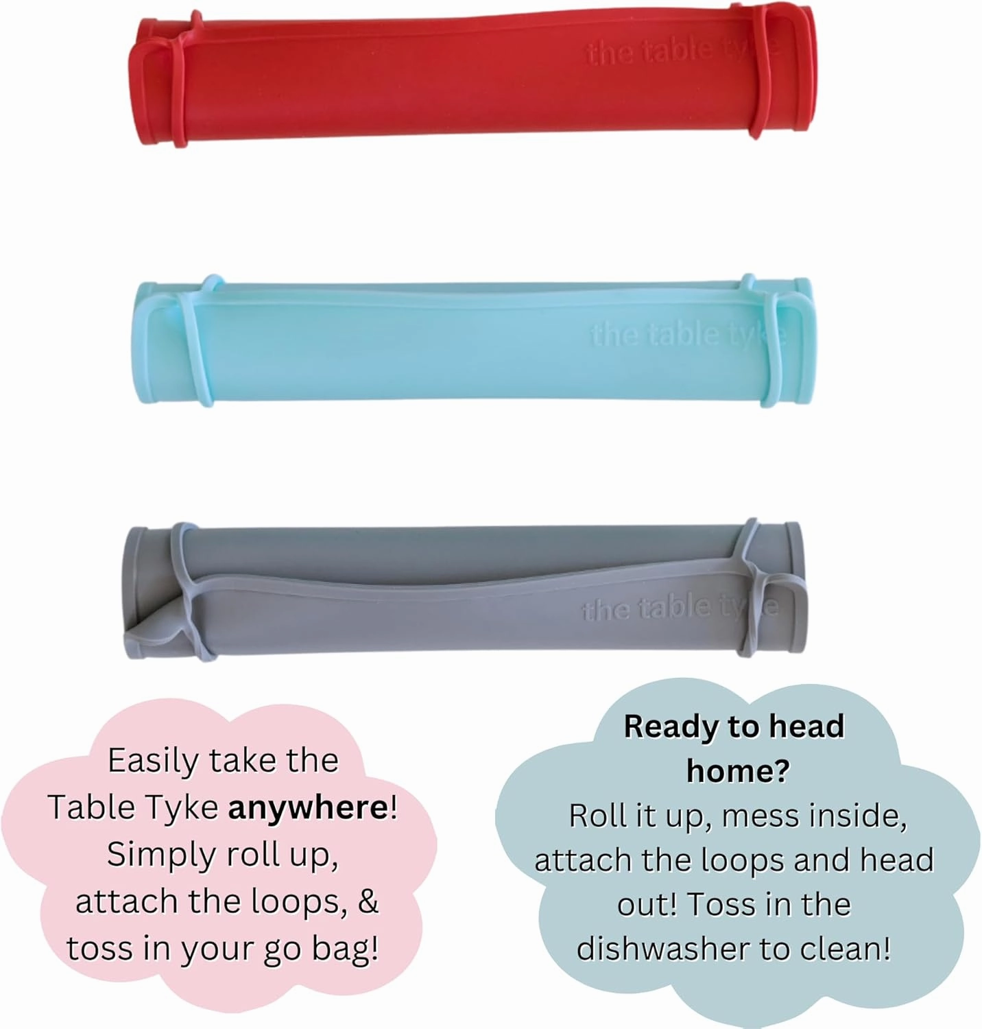 100% Silicone Placemat with Teething Edge Bumper/Spill Stopper | Dishwasher Safe, Travel Ready Non-Slip Suction Activity Mat for Infants, Babies, Toddlers, Children, Kids (Ballet Pink)