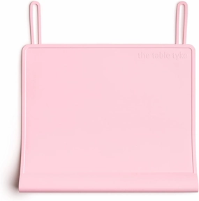 100% Silicone Placemat with Teething Edge Bumper/Spill Stopper | Dishwasher Safe, Travel Ready Non-Slip Suction Activity Mat for Infants, Babies, Toddlers, Children, Kids (Ballet Pink)