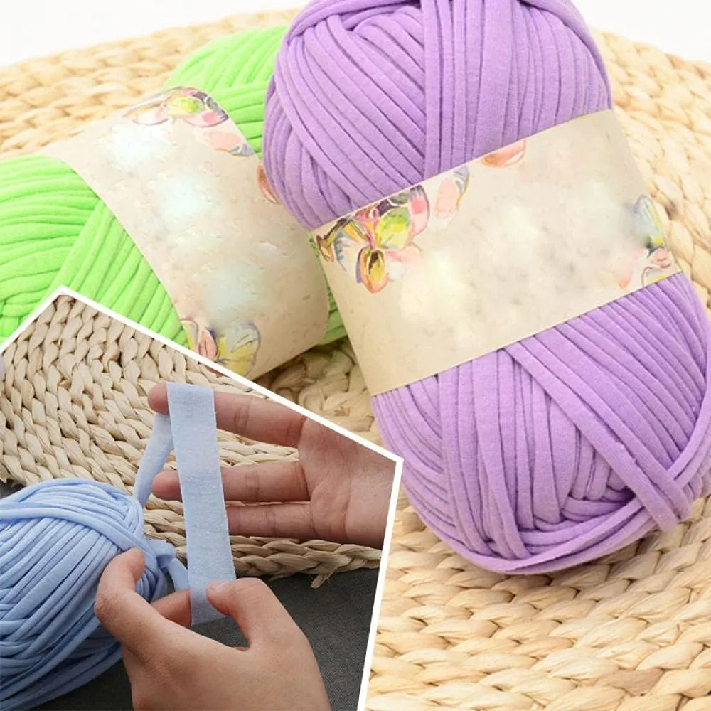 100g Cotton Handbag Yarn Carpet Knitting HandCrafts Wool Weave Thread Knitted Scarf Chunky Scarf Crochet DIY Yarn Doll Colours-02 Bleaching_1PCS