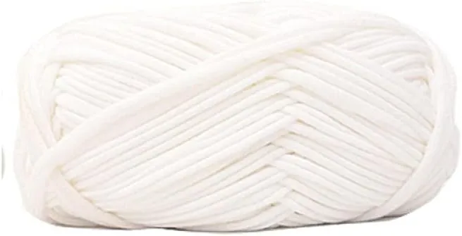100g Cotton Handbag Yarn Carpet Knitting HandCrafts Wool Weave Thread Knitted Scarf Chunky Scarf Crochet DIY Yarn Doll Colours-02 Bleaching_1PCS