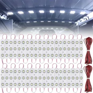 120 LED Van Interior Light, Car White LED Ceiling Lights Kit, Super Bright Lighting Dome Lamp for Van RV Truck Auto Vehicle Boat Caravan Trailers Lorries Cargo Transit Bus Camper