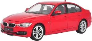 1:24 for BMW 335i Simulation Alloy Car Model Collection Souvenir Mini Simulation Toys(Red)