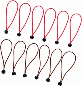 12 Pieces 15cm Heavy Duty Ball Bungee Cord Tie Down Strap for Canopy, Tarps, and Camping