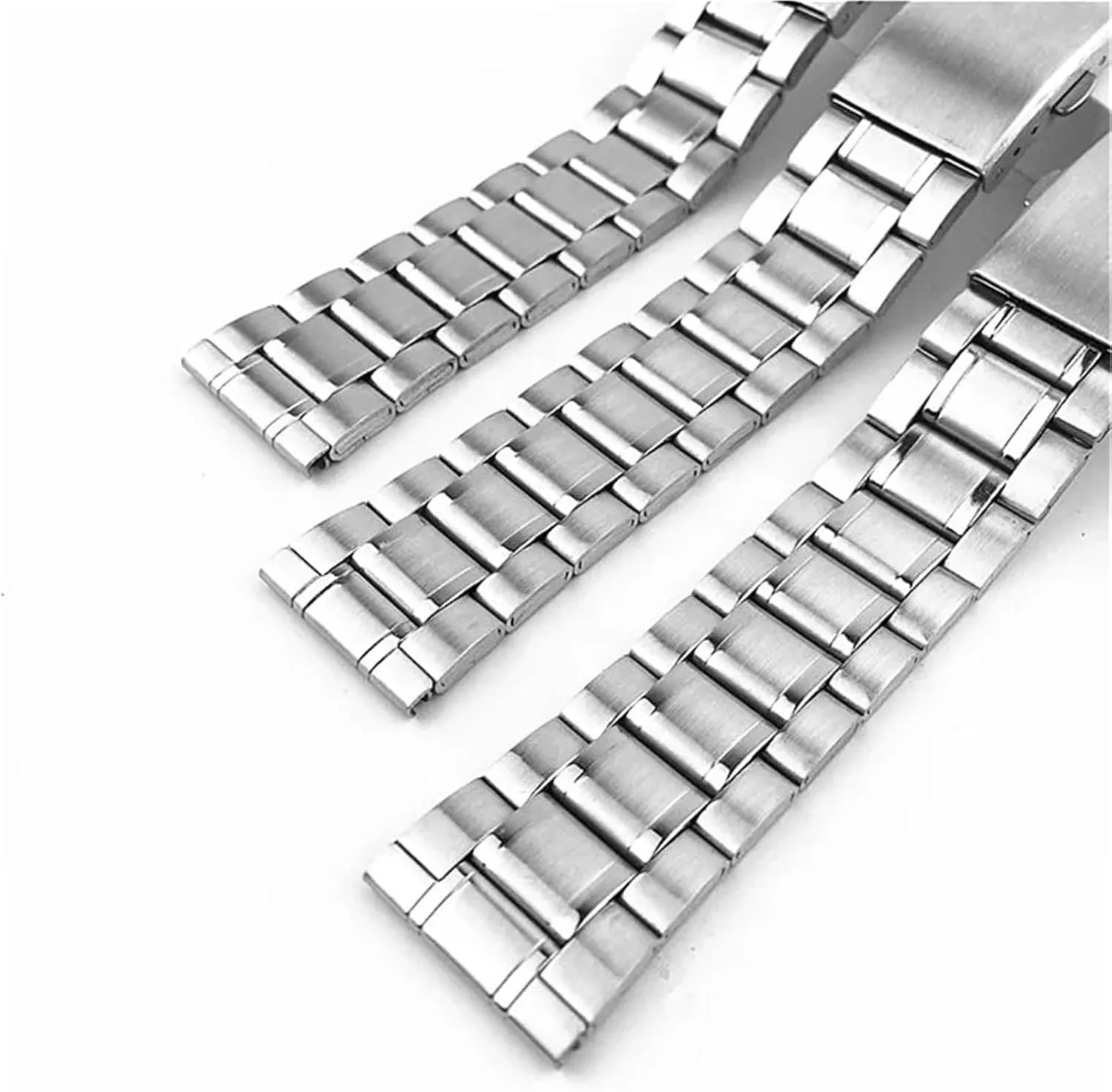12mm 14mm 16mm 18mm 20mm 22mm Stainless Steel Strap Sliver Adjustable Smart Watch Band Women Men
