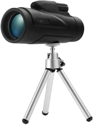 12x50 Life Waterproof BAK4 Prism FMC Lens Binocular Fogproof Binocular with Smartphone Adapter and Tripod for Adult Bird Watching, Outdoor Hunting, Travel, S Monocular Telescope