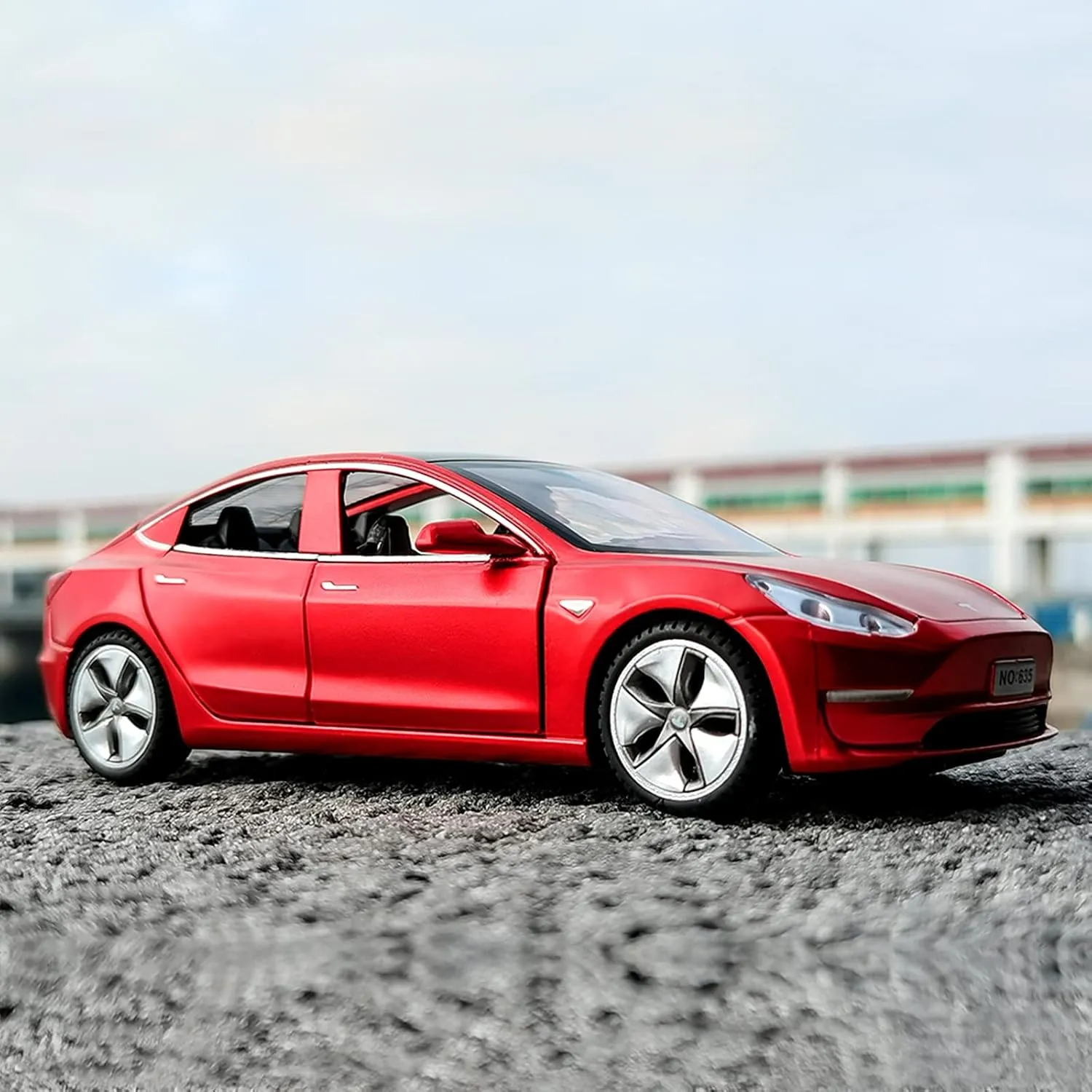 1/32 Scale Diecast Car Model, Pull Back Vehicles Toy Car with Sound and Light, Zinc Alloy Toy Car for Collectors & Boys or Girls 3  Years Old (Model 3 -Red)