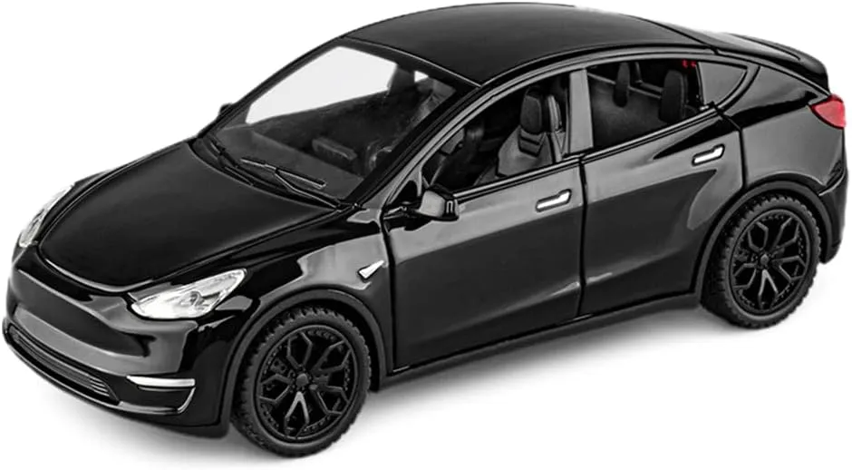 1/32 Scale Diecast Car Model Y, Zinc Alloy Model Y Toy Car Pull Back Vehicles with Sound and Light, Model Y Model Car Model Y Replica Toy for Collectors & Kids 3  Years Old Birthday Gift
