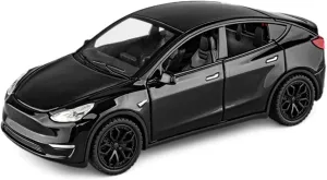 1/32 Scale Diecast Car Model Y, Zinc Alloy Model Y Toy Car Pull Back Vehicles with Sound and Light, Model Y Model Car Model Y Replica Toy for Collectors & Kids 3  Years Old Birthday Gift