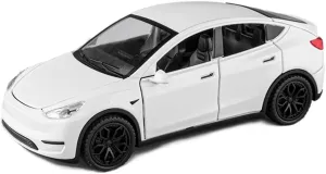 1/32 Scale Diecast Car Model Y, Zinc Alloy Model Y Toy Car Pull Back Vehicles with Sound and Light, Model Y Model Car Model Y Replica Toy for Collectors & Kids 3  Years Old Birthday Gift