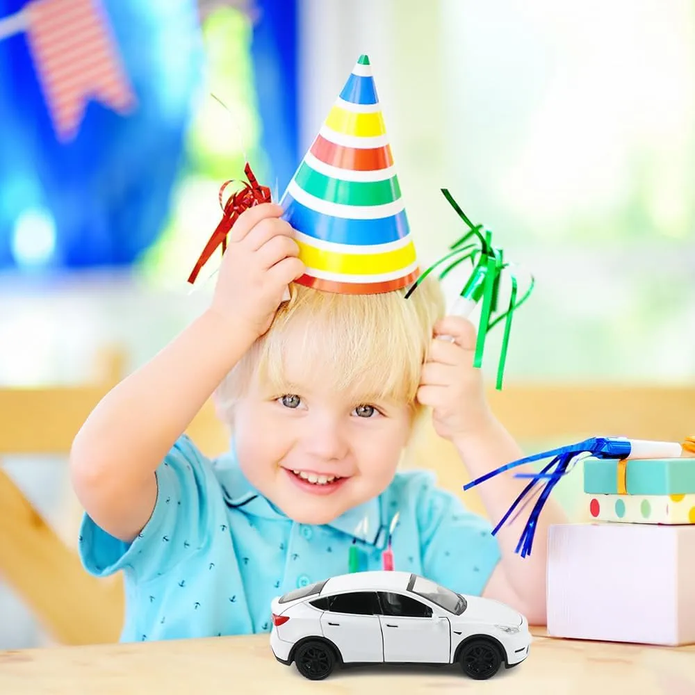 1/32 Scale Diecast Car Model Y, Zinc Alloy Model Y Toy Car Pull Back Vehicles with Sound and Light, Model Y Model Car Model Y Replica Toy for Collectors & Kids 3  Years Old Birthday Gift
