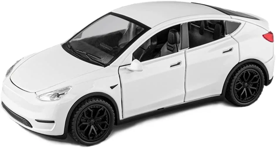 1/32 Scale Diecast Car Model Y, Zinc Alloy Model Y Toy Car Pull Back Vehicles with Sound and Light, Model Y Model Car Model Y Replica Toy for Collectors & Kids 3  Years Old Birthday Gift