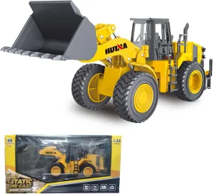 1/35 Large Wheeled Loader Heavy Duty Construction Metal Bulldozer, Loder Vehicle Toys for Kids, Outdoor Sandbox Car Toys, Birthday Gift Toddler Boy Kid.