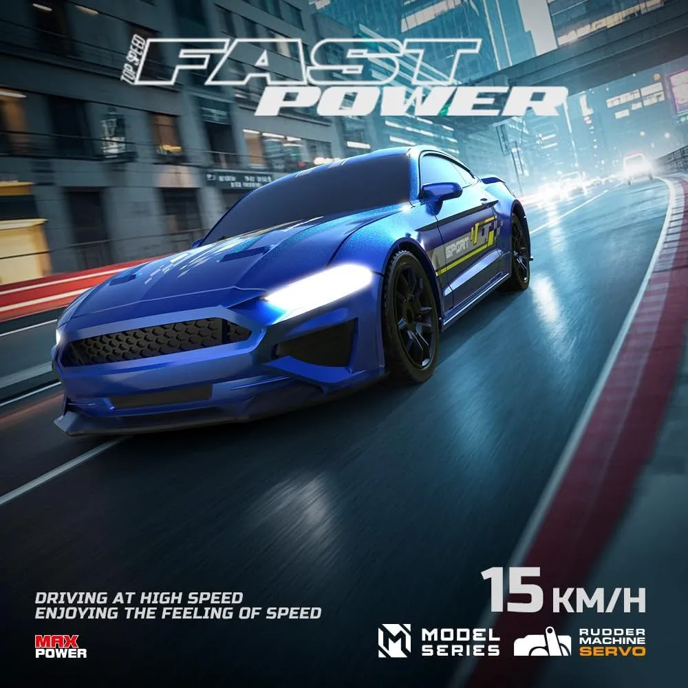 1/43 Mini RC Drift Car, 2.4G 15KM/H High Speed Remote Control Racing Car Model, 4WD RC Drift Cars with LED Lihgt for Adult (Gyro Version)