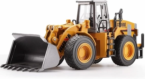 1/40 Large Wheeled Loader Heavy Duty Construction Metal Bulldozer, Loder Vehicle Toys for Kids, Outdoor Sandbox Car Toys, Birthday Gift Toddler Boy Kid