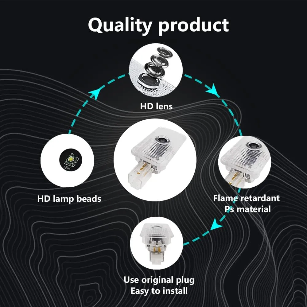 2 pcs Non-Fading LED Car Door Logo Lights Courtesy Projector Laser Welcome Light Ghost Shadow Forester Accessories Puddle lamp for Forester Outback Ascent Accessories