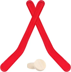 2 Sets Replacement Sticks & Pucks for Classic Wooden Tabletop Hockey Games Slap Shot Knock Hockey Game Extra Accessories for Family Adults Kids Children