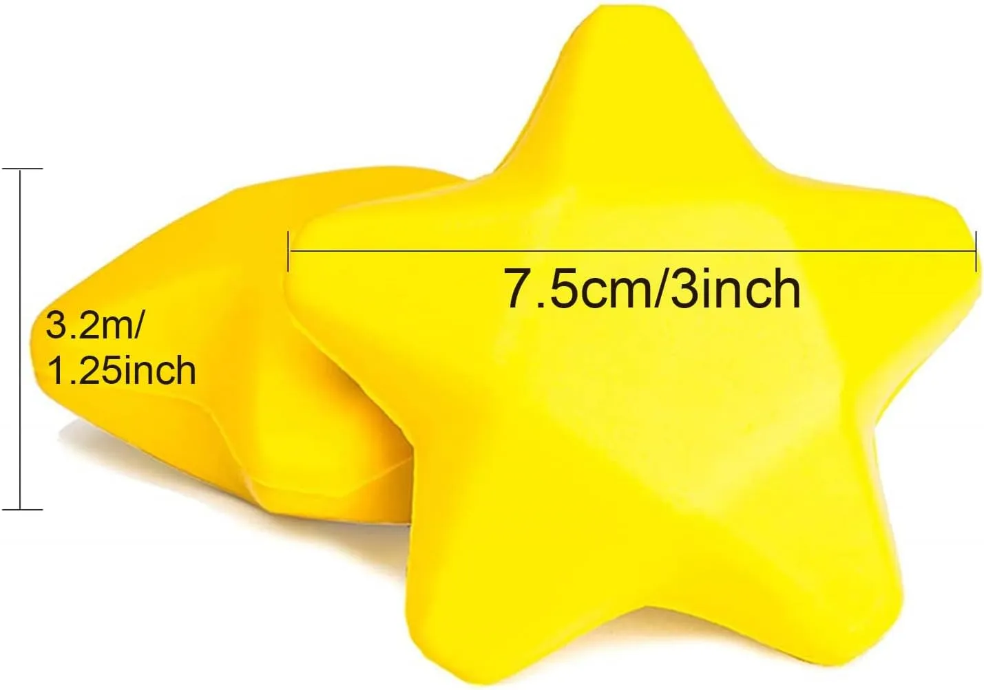 20 Pcs Star Stress Balls, 3 Inch Yellow Anxiety Relief Star Toys Stress Squeeze Neon Yellow Stars Mini Foam Balls Star Stress Relief Toys for Carnival Reward, Party Bag Gift Fillers