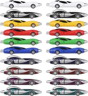 20 Racing Car Pens with Moving Wheels, Fun Office Supplies for Study