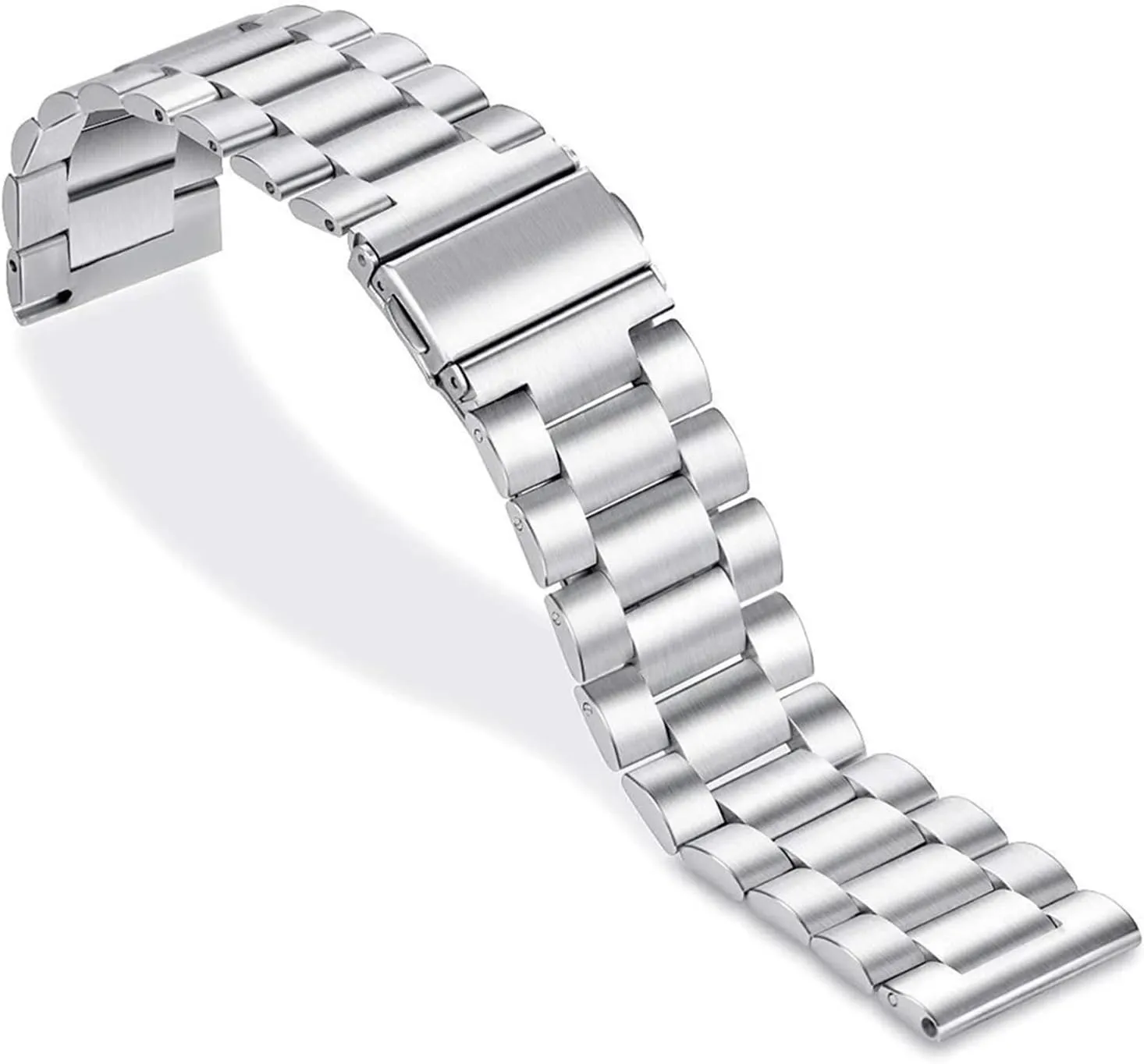 20mm 22mm Metal Strap Stainless Steel Strap With Quick Release Adjustable Man Women Silver