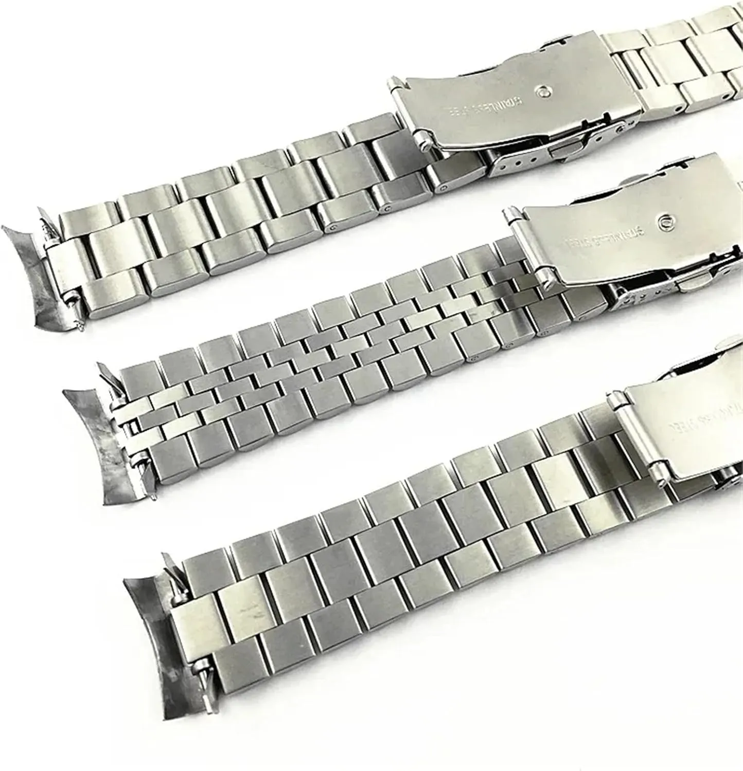 20mm 22mm Solid Stainless Steel Curved End Watch Strap Watch Bracelet Accessories With Tool Quick Release
