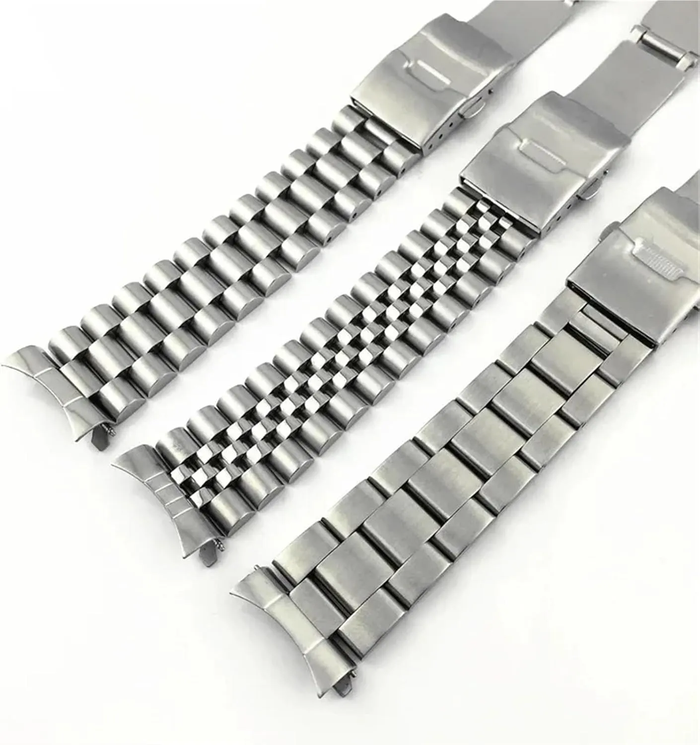 20mm 22mm Solid Stainless Steel Curved End Watch Strap Watch Bracelet Accessories With Tool Quick Release