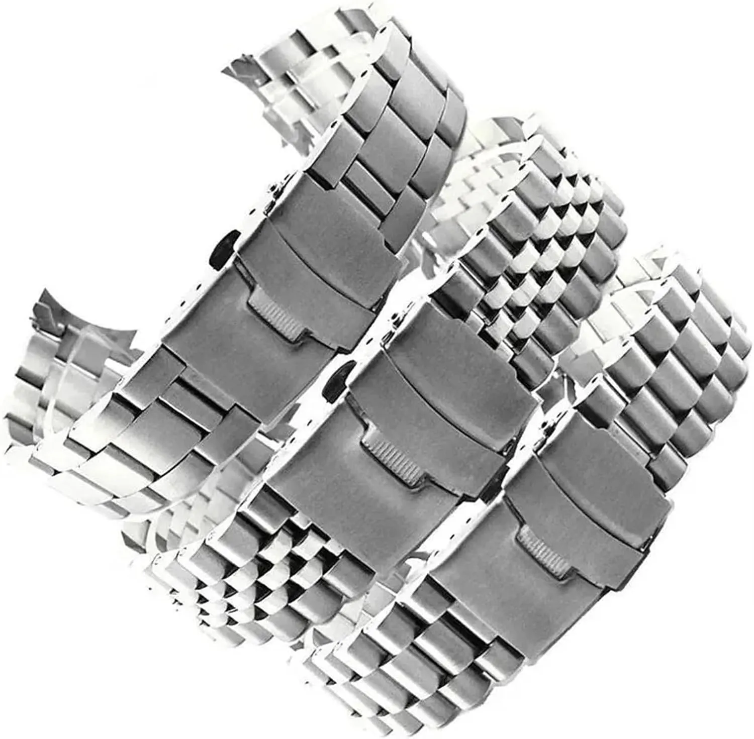 20mm 22mm Solid Stainless Steel Curved End Watch Strap Watch Bracelet Accessories With Tool Quick Release
