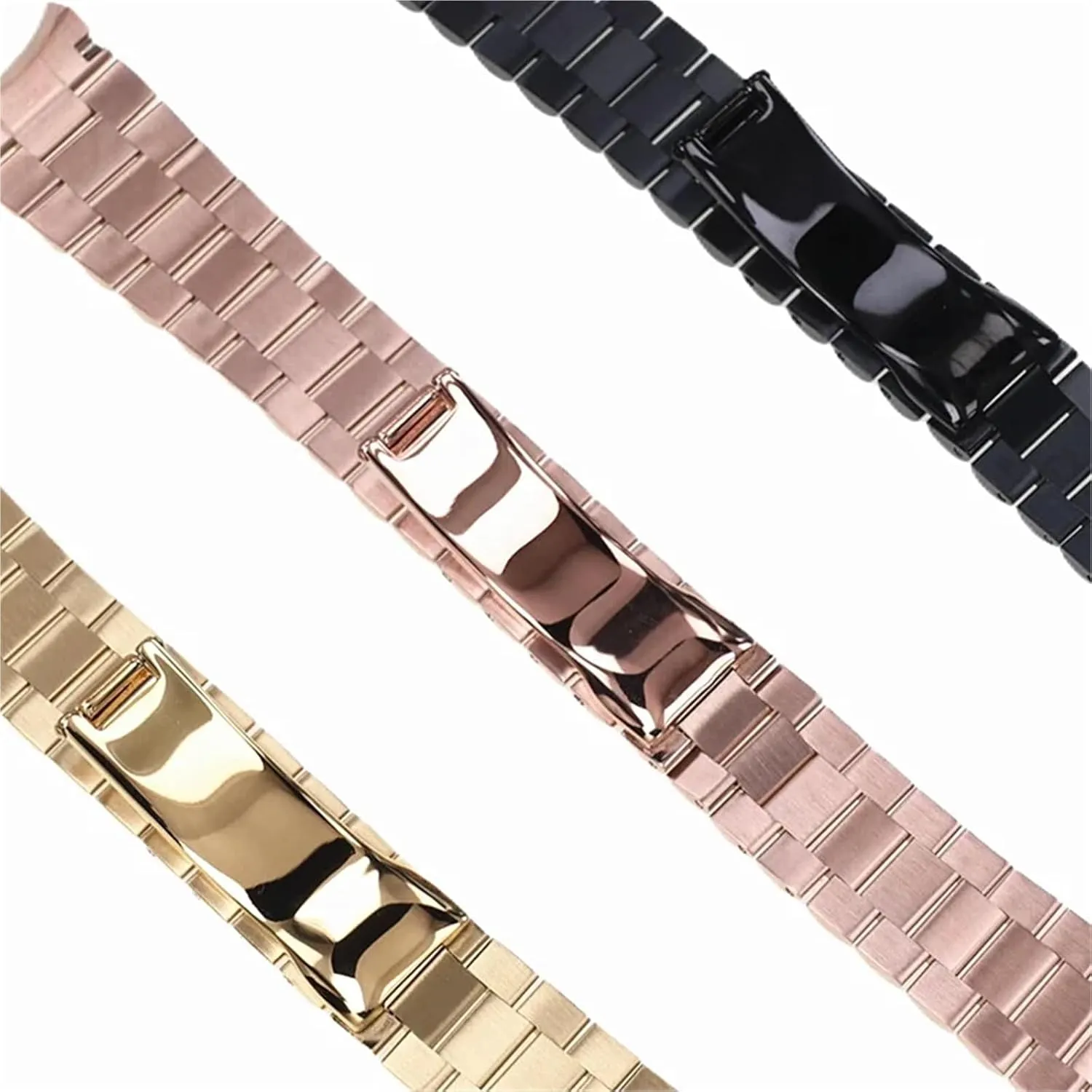 20mm Stainless Steel Strap Universal Watchband Accessories Adjustable Men's And Women's Quick Release