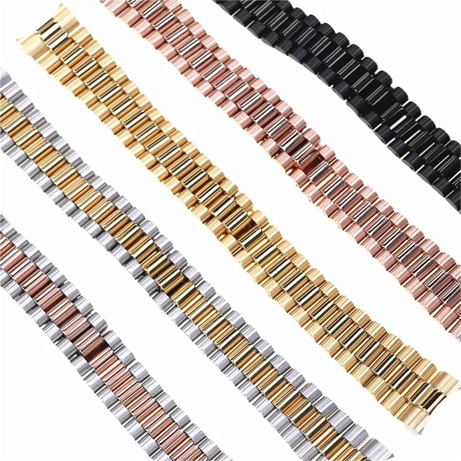 20mm Stainless Steel Strap Universal Watchband Accessories Adjustable Men's And Women's Quick Release