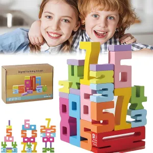 20Pcs Friends of Ten Wooden Number Building Blocks, Montessori-Inspired Educational Focus, Ages 3-7, 105 Pieces