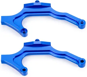 2PCS Aluminum RC Rear Body 1/10th RC Crawler Car CNC Machined Alloy Rear Body Support Brace for Team Associated DR10 1/10 RC Race Car Upgrades (Blue)