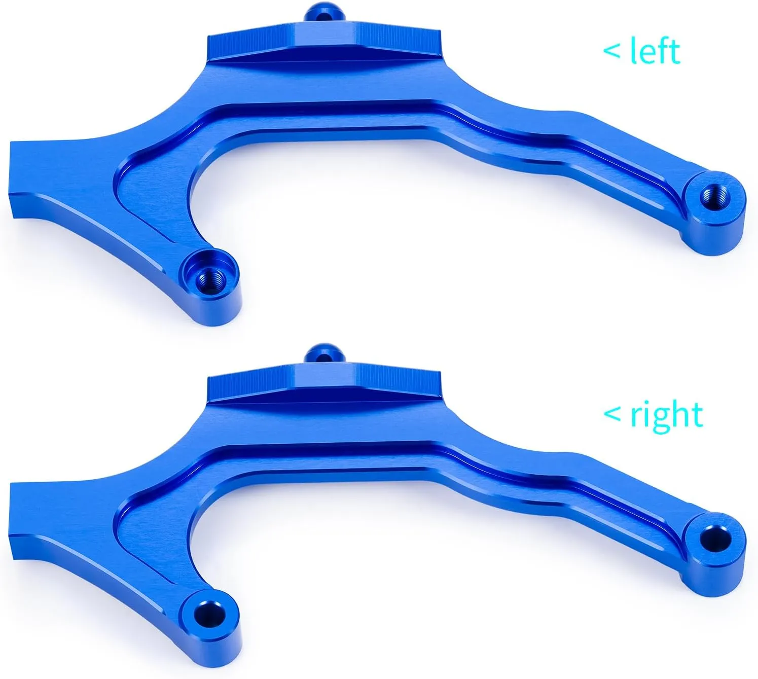 2PCS Aluminum RC Rear Body 1/10th RC Crawler Car CNC Machined Alloy Rear Body Support Brace for Team Associated DR10 1/10 RC Race Car Upgrades (Blue)