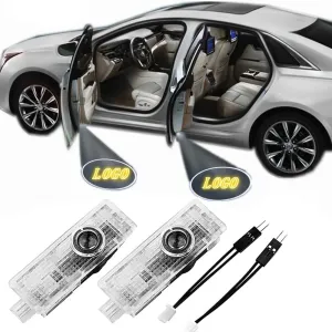2Pcs Custom Logo Car Door Projector Lights Upgrade HD Welcome Light Puddle Lights Compatible for All Car