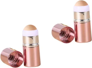 2pcs Face Skin Care Roller Stick Tool Volcanic Stone for Oil Absorption Portable Facial for Oily Skin Reusable Easy to Clean for Makeup
