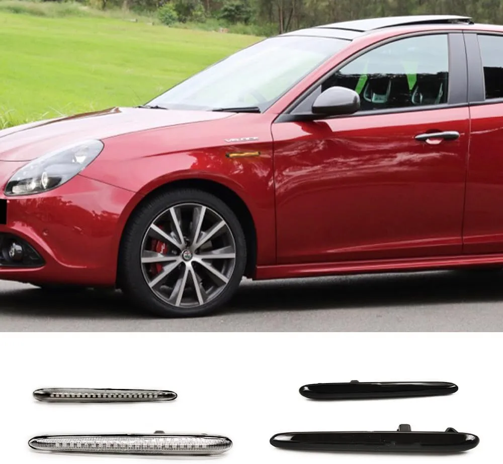2Pcs LED Dynamic Side Marker Light Dynamic Turn Signal Lamp For Alfa Romeo Giulietta 940 Juliet Sprint Veloce 2010-2021-Clear