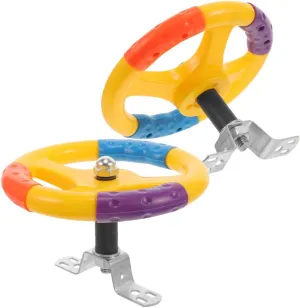 2pcs Steering Wheel for Compatible with Various Car Models Fun and Safe Design for Interactive Playtime Easy to Install and Learn Traffic Skills