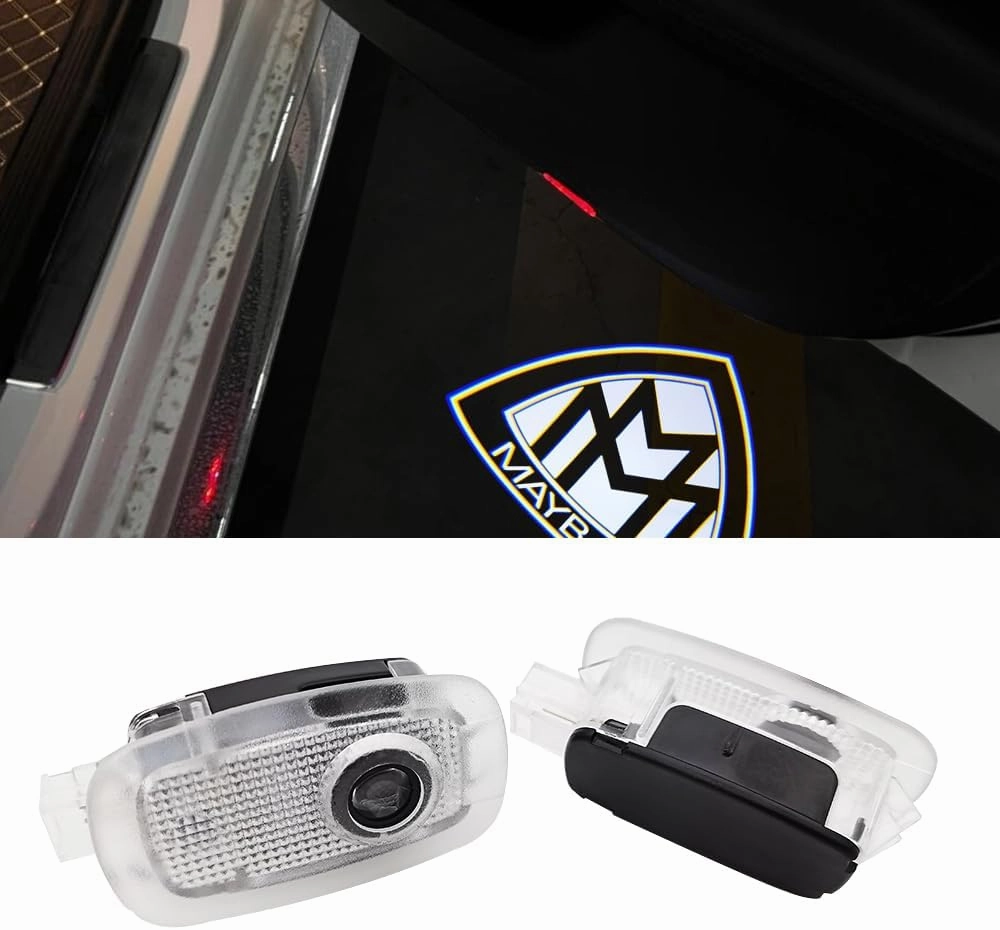 2PCS Car Door Logo Lights Projector Non-Fading LED Puddle Lamp Compatible for Maybach Accessories W221 2008-2013 s280 s300 s350 s400 s450 s500 s600 s63 s65 s250 s320 s420