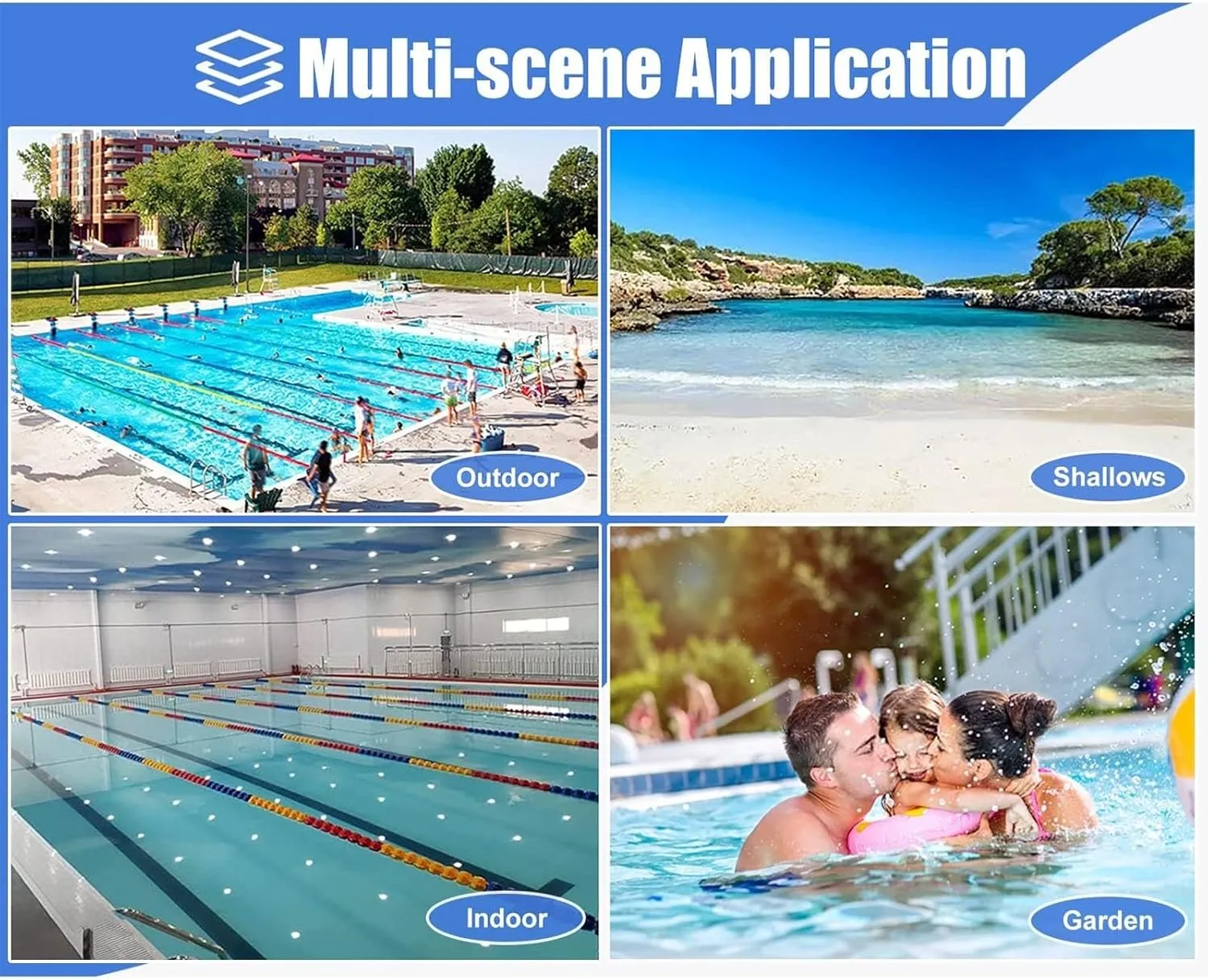 3.3ft - 60ft Pool Safety Floats Pool Divider Rope High Buoyancy Safety Floating Rope Line, UV-Proof & Eco-Friendly Lane Separation Cord, Clearly Distinguish Between Waters
