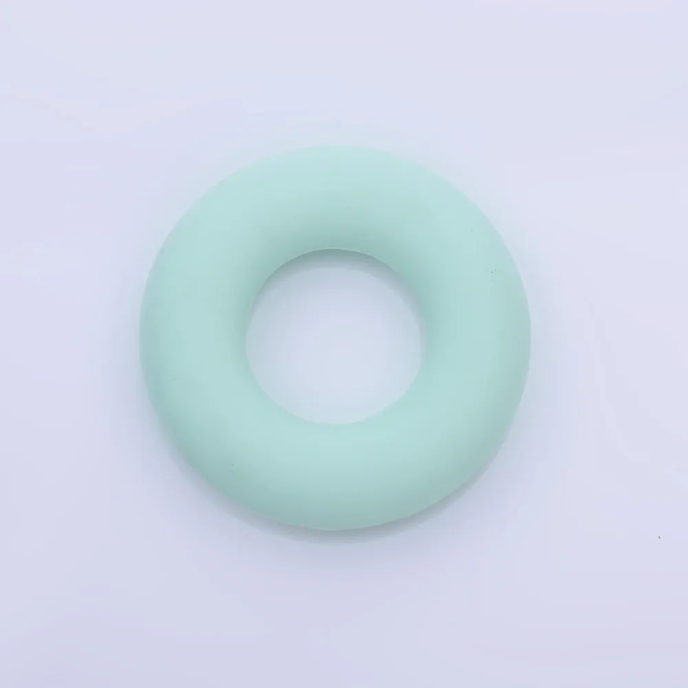 3/4" Donut ring silicone teether teething Round Circle Silicone Teether toy 100% Food Grade Silicone Beads Wholesale 1pcs 102571