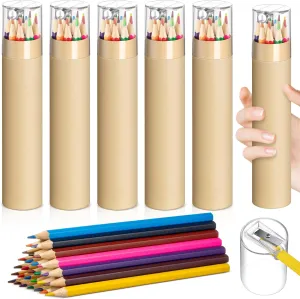 36 Pack Colored Pencils Bulk with Sharpener 12 Assorted Colors Portable Presharpened Drawing Colored Pencil Grad Gift for Kid Art Party Favor Classroom Prize Back to School Supplies (Wood)