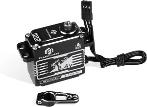 37KG Brushless Servo, 8.4V High Torque Servo, IP67 Waterproof RC Crwaler Servo Compatible with Sanwa SSR/ NB4/ Futaba for 1/8 1/10 Scale RC Crawler Cars, Trucks or Robotic Parts(180°)
