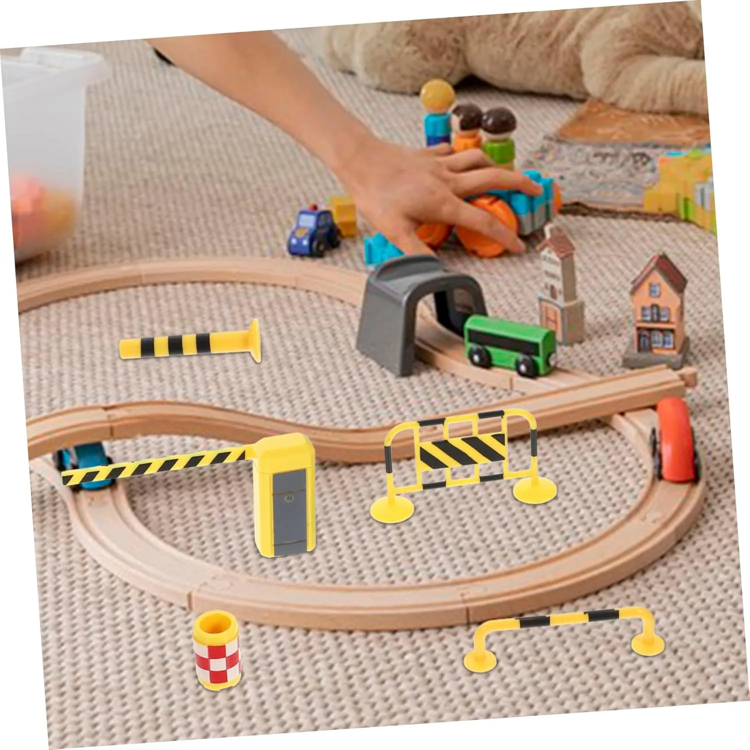 3sets Traffic Barricade Play Miniature Road Signs and Traffic Toys for Boys and Girls Interactive Learning Bright Colors for Educational Play