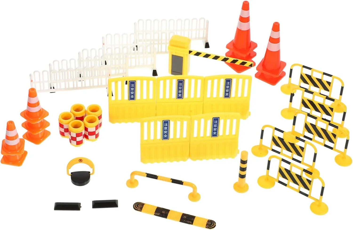 3sets Traffic Barricade Play Miniature Road Signs and Traffic Toys for Boys and Girls Interactive Learning Bright Colors for Educational Play