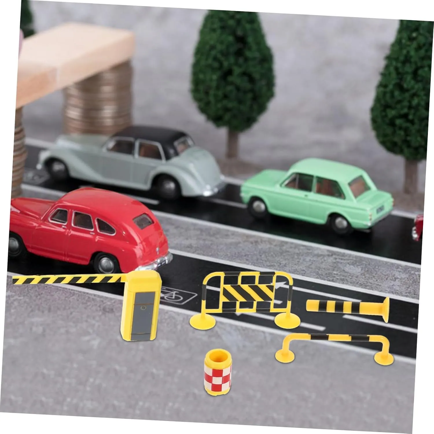3sets Traffic Barricade Play Miniature Road Signs and Traffic Toys for Boys and Girls Interactive Learning Bright Colors for Educational Play