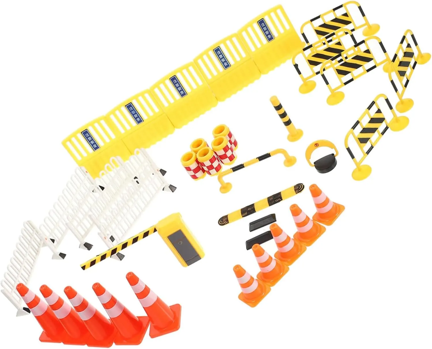 3sets Traffic Barricade Play Miniature Road Signs and Traffic Toys for Boys and Girls Interactive Learning Bright Colors for Educational Play