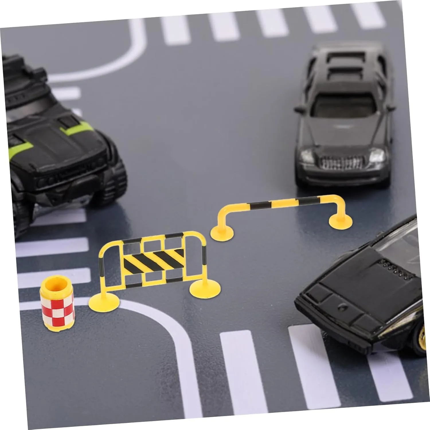 3sets Traffic Barricade Play Miniature Road Signs and Traffic Toys for Boys and Girls Interactive Learning Bright Colors for Educational Play
