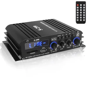 4.1 Channel Bluetooth 5.0 Mini Audio Amplifier Receiver, 4×50 W   Active Subwoofer SUB Jack Output – Hi‑Fi Car & Home Amplifier for Speaker